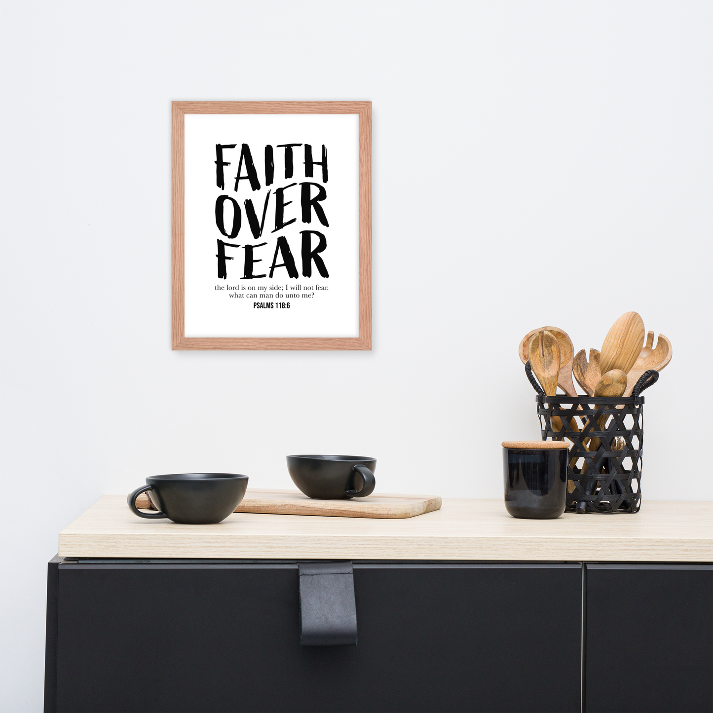 Framed poster -  Faith over Fear