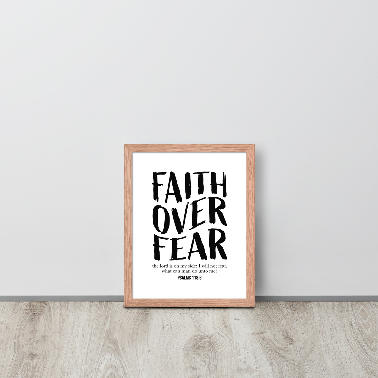 Framed poster -  Faith over Fear