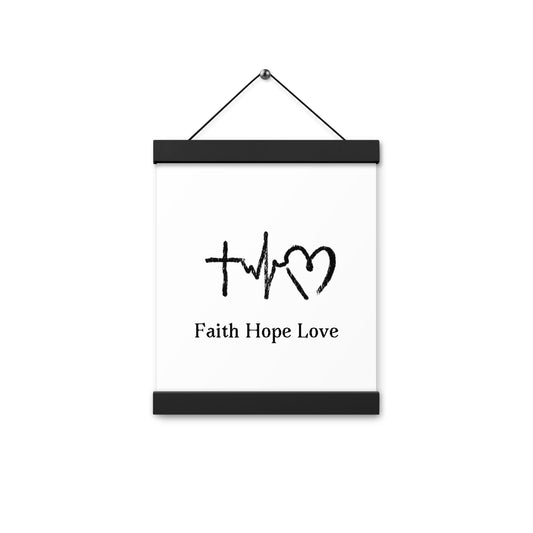 Poster with hangers - Faith Hope Love