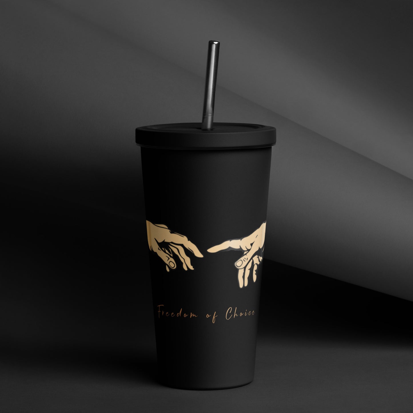 Insulated tumbler with a straw - Freedom of Choice