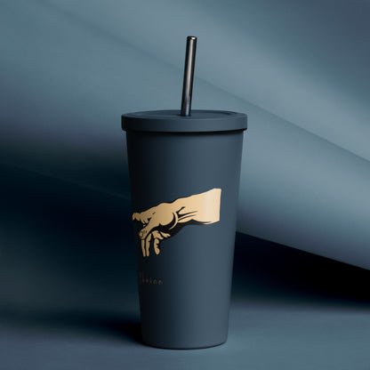 Insulated tumbler with a straw - Freedom of Choice