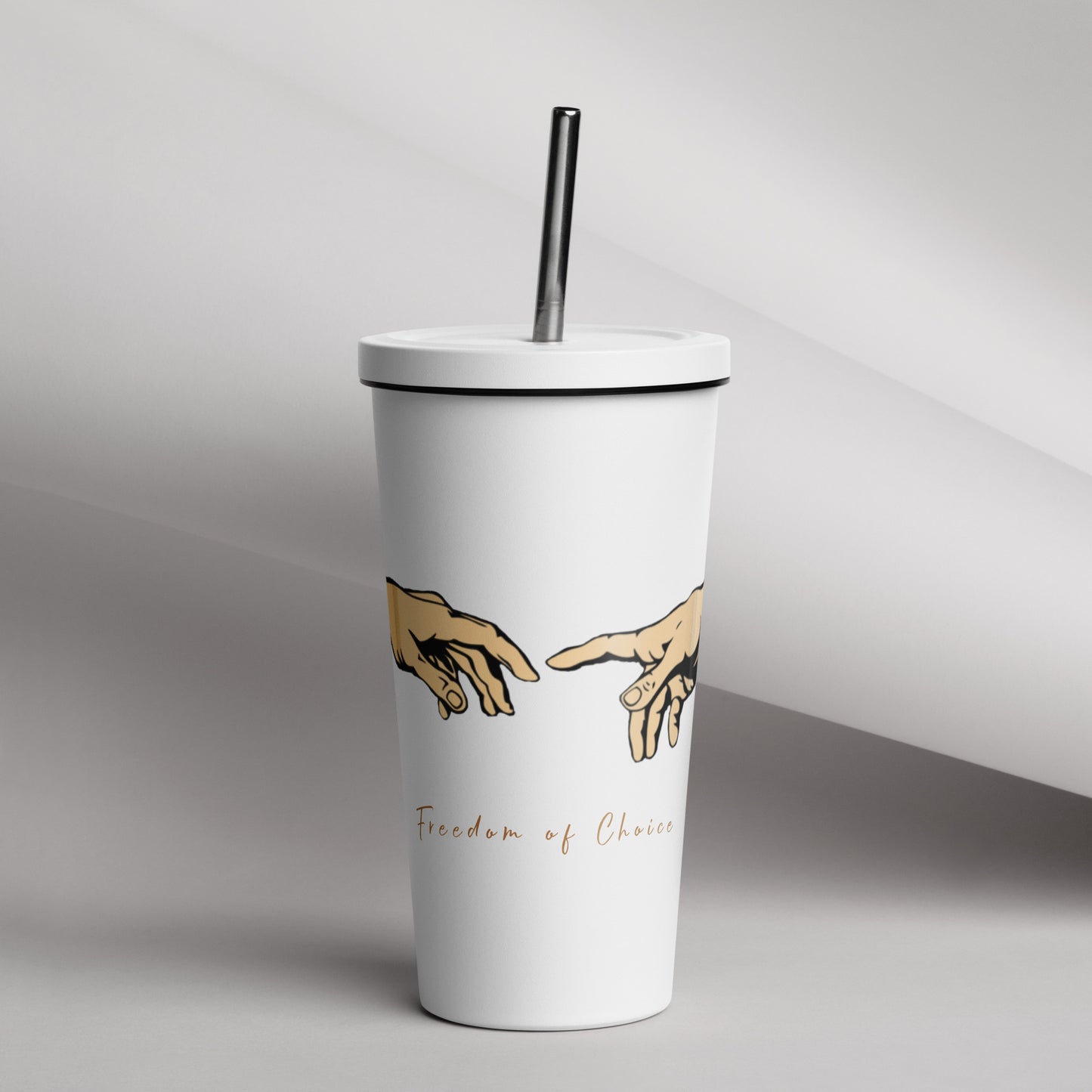 Insulated tumbler with a straw - Freedom of Choice