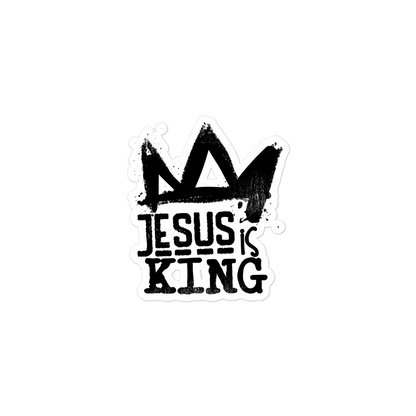 Bubble-free stickers - Jesus is King Crown