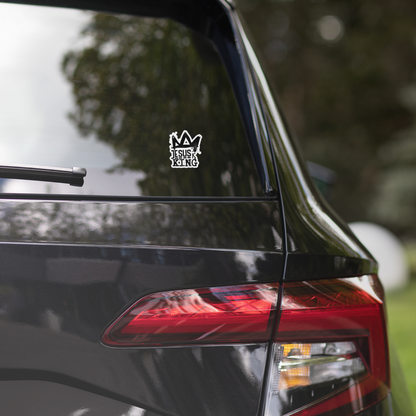 Bubble-free stickers - Jesus is King Crown