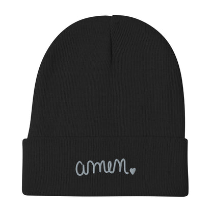 Embroidered Beanie - amen