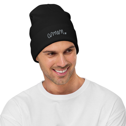 Embroidered Beanie - amen