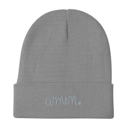 Embroidered Beanie - amen