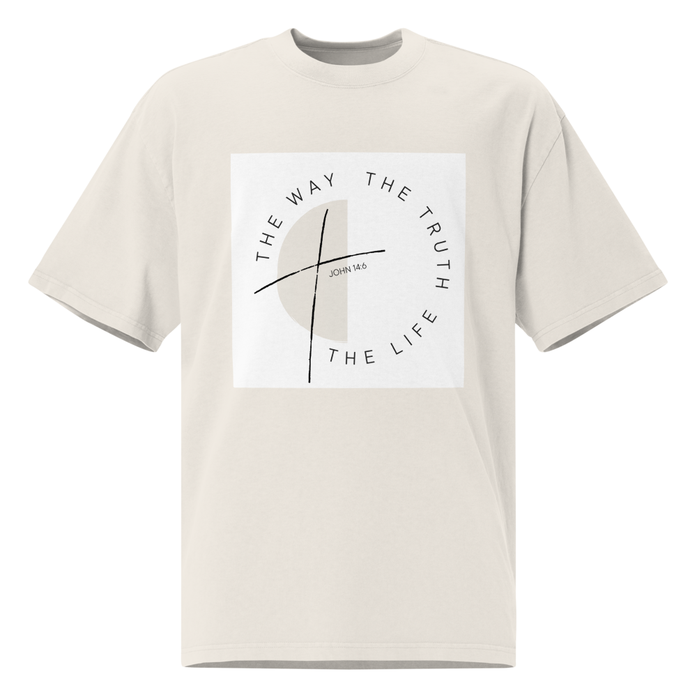 Oversized faded t-shirt unisex - The Way The Truth The Life