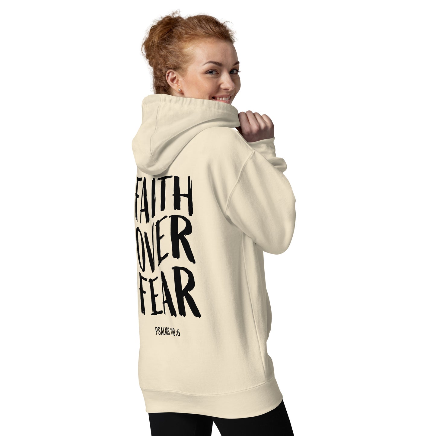 Unisex Hoodie - Faith Over Fear -  Bone