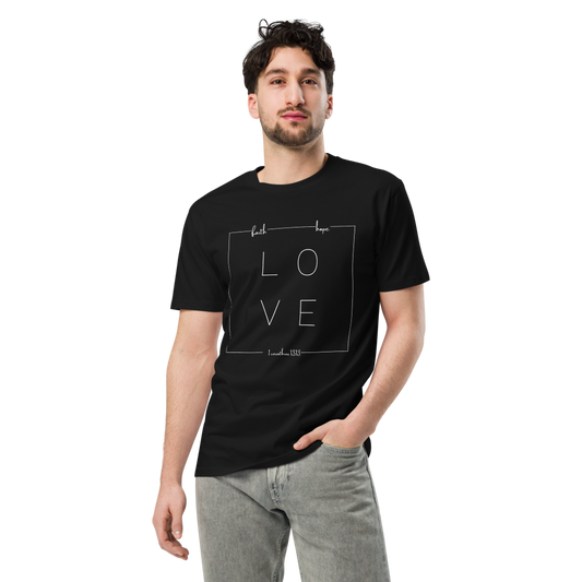 Unisex Premium T-Shirt Black - Faith Hope Love