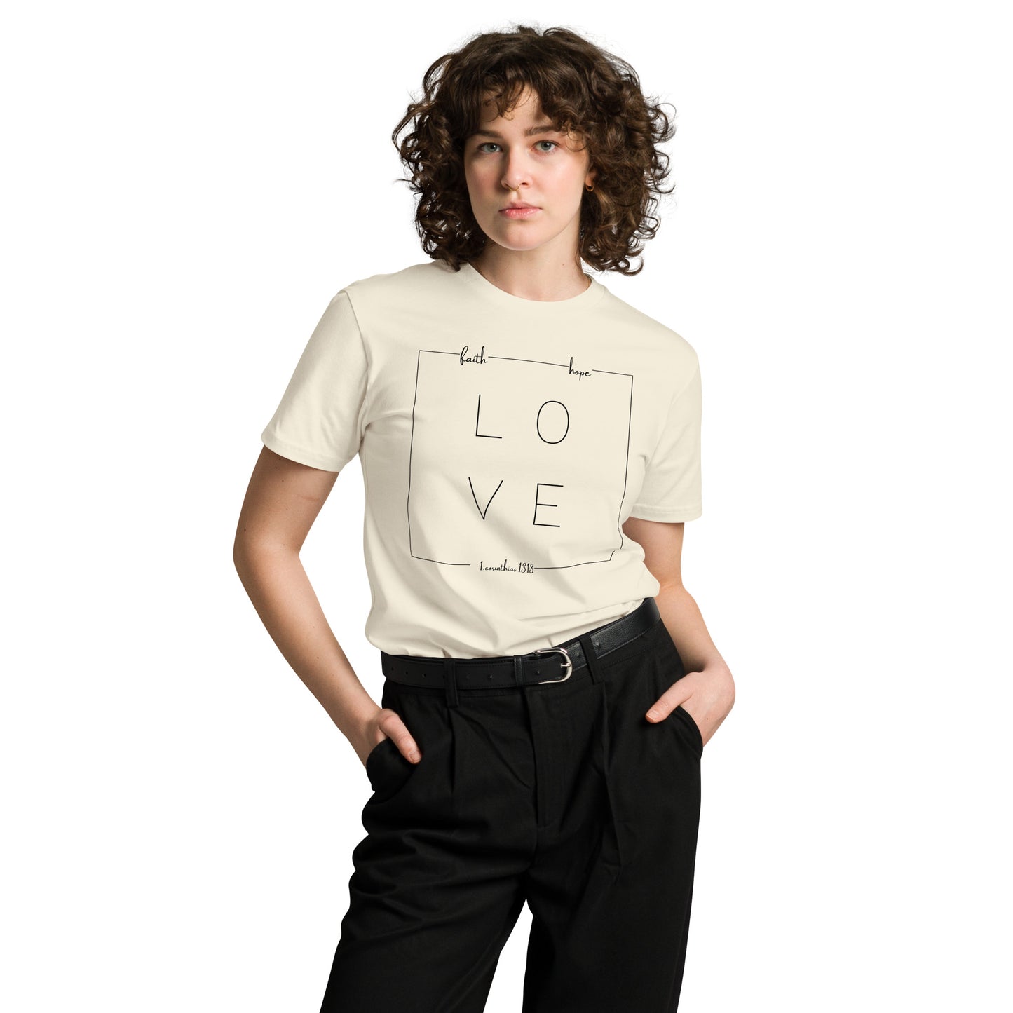 Unisex premium t-shirt - Faith Hope Love