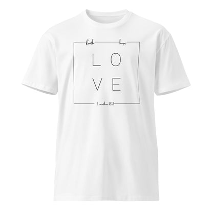 Unisex premium t-shirt - Faith Hope Love