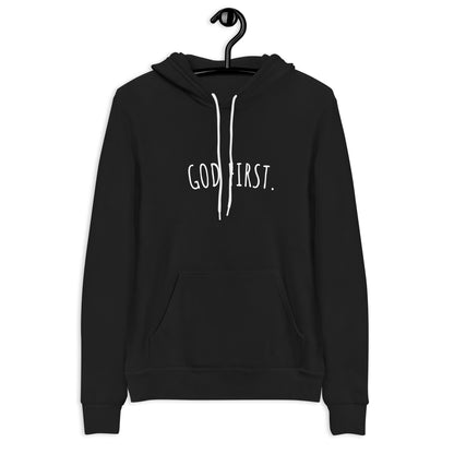 Unisex Hoodie Black - God First