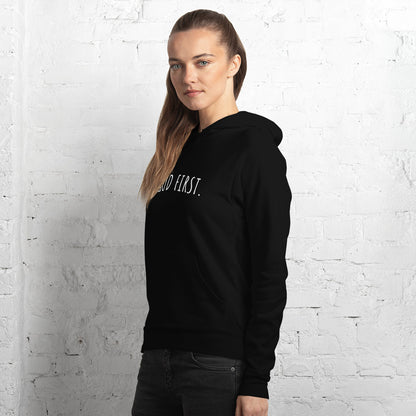 Unisex Hoodie Black - God First