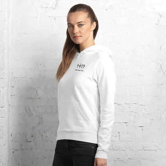 Unisex Hoodie White - Faith Hope Love