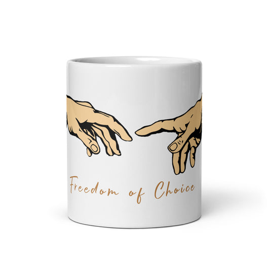 White glossy mug - Freedom of Choice