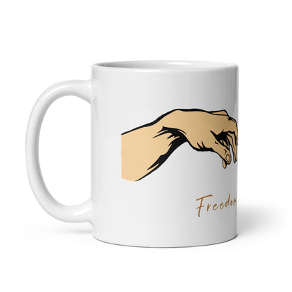 White glossy mug - Freedom of Choice